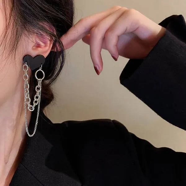 Heart chain Earrings