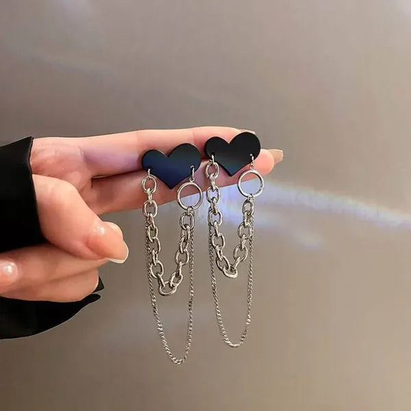 Heart chain Earrings