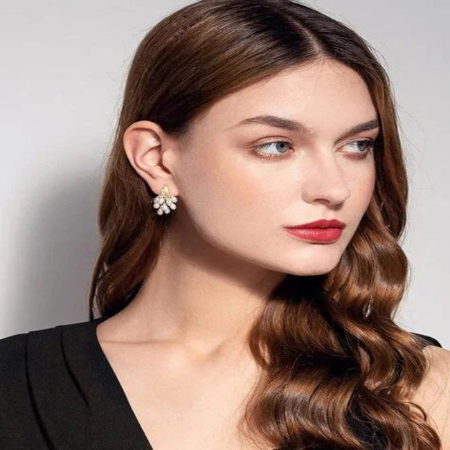 Korean Water Drop Style Pearl Earrings