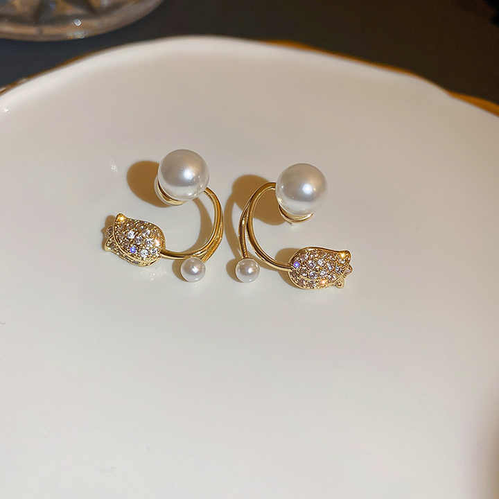 Heart Shape Silver Korean earring