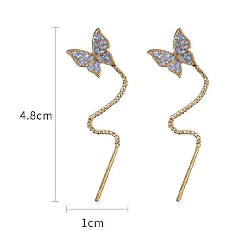 Golden Butterfly Shape Korean Earrings