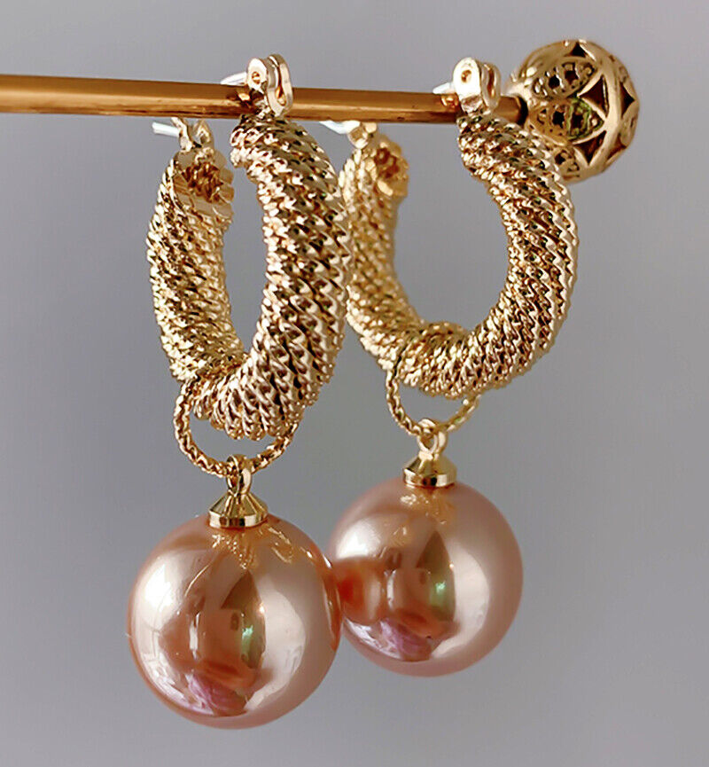 Gold Plated Round Shape Korean earring