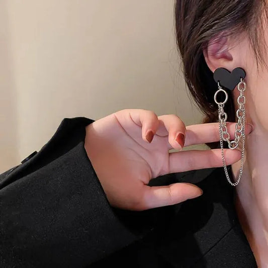 Heart chain Earrings