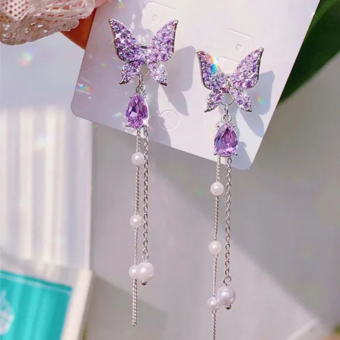 Butterfly Chain Earrings for a Trendy Look