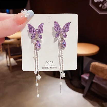 Butterfly Chain Earrings for a Trendy Look