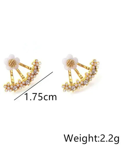 RoseGold Colour Flower Shape Korean Studs
