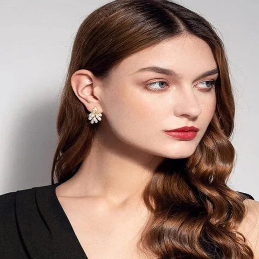 Korean Water Drop Style Pearl Earrings