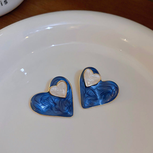 Bluestone Heart Earrings