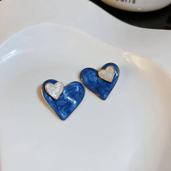 Bluestone Heart Earrings