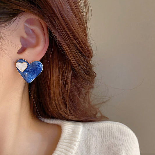 Bluestone Heart Earrings