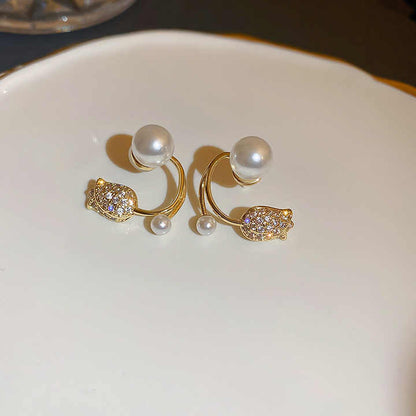 Heart Shape Silver  Korean earring