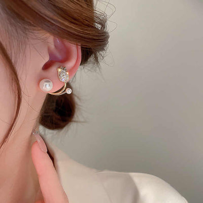 Heart Shape Silver  Korean earring