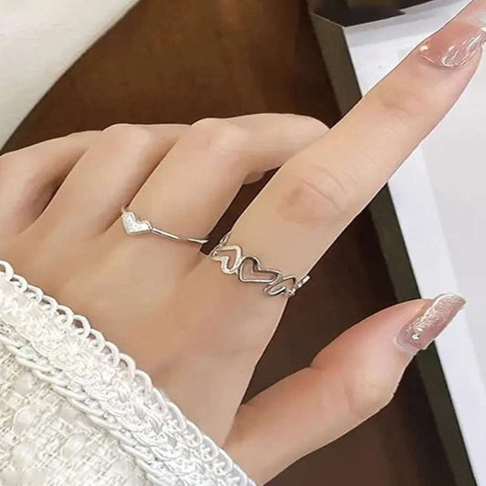 Couple Heart Shape Korean Ring