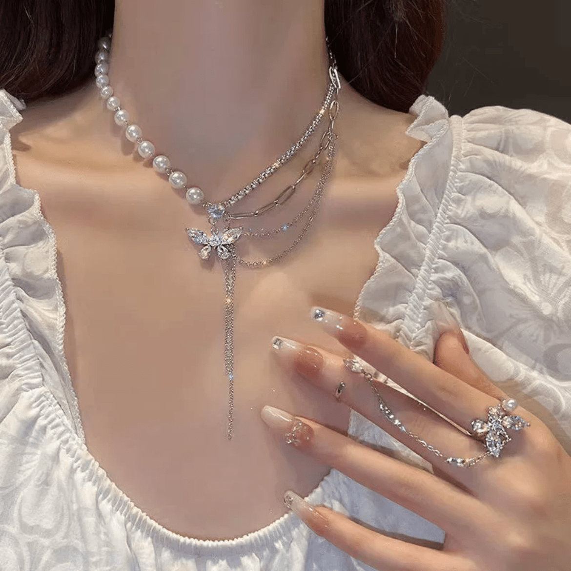 Crystal Butterfly Necklace