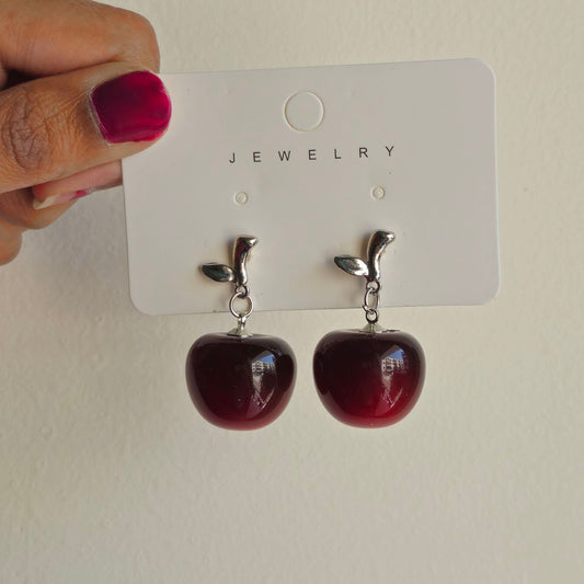 Adorable Cherry Earrings with Playful Elegance