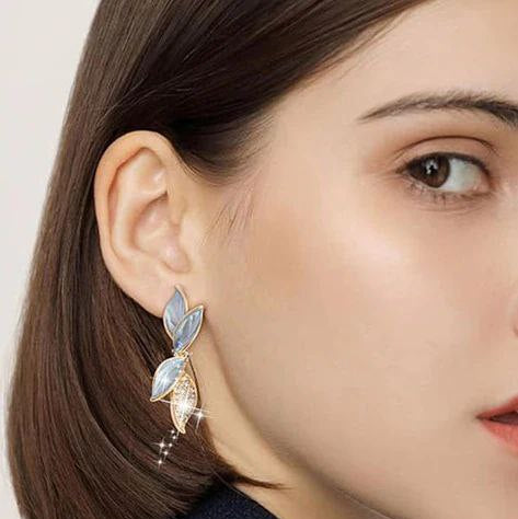 Sky Blue Drop Earrings for a Fresh and Elegant Look