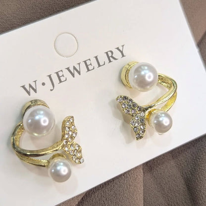 Diamond Pearl Stud Earrings for a Glamorous Touch